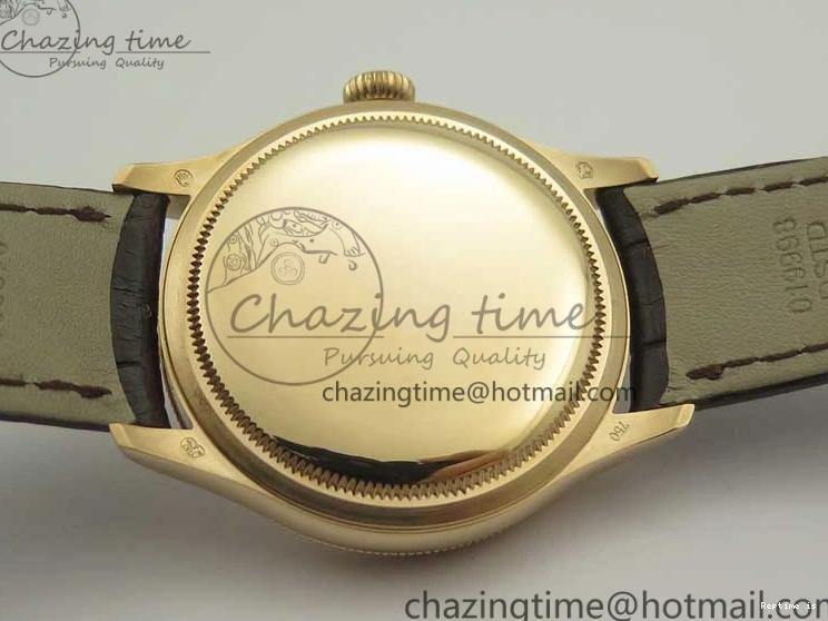 1222 Tailored Cellini Time 50509 RG MKF Best Edition Black Dial Roman Marker on Brown Leather Strap A3132 V 3406